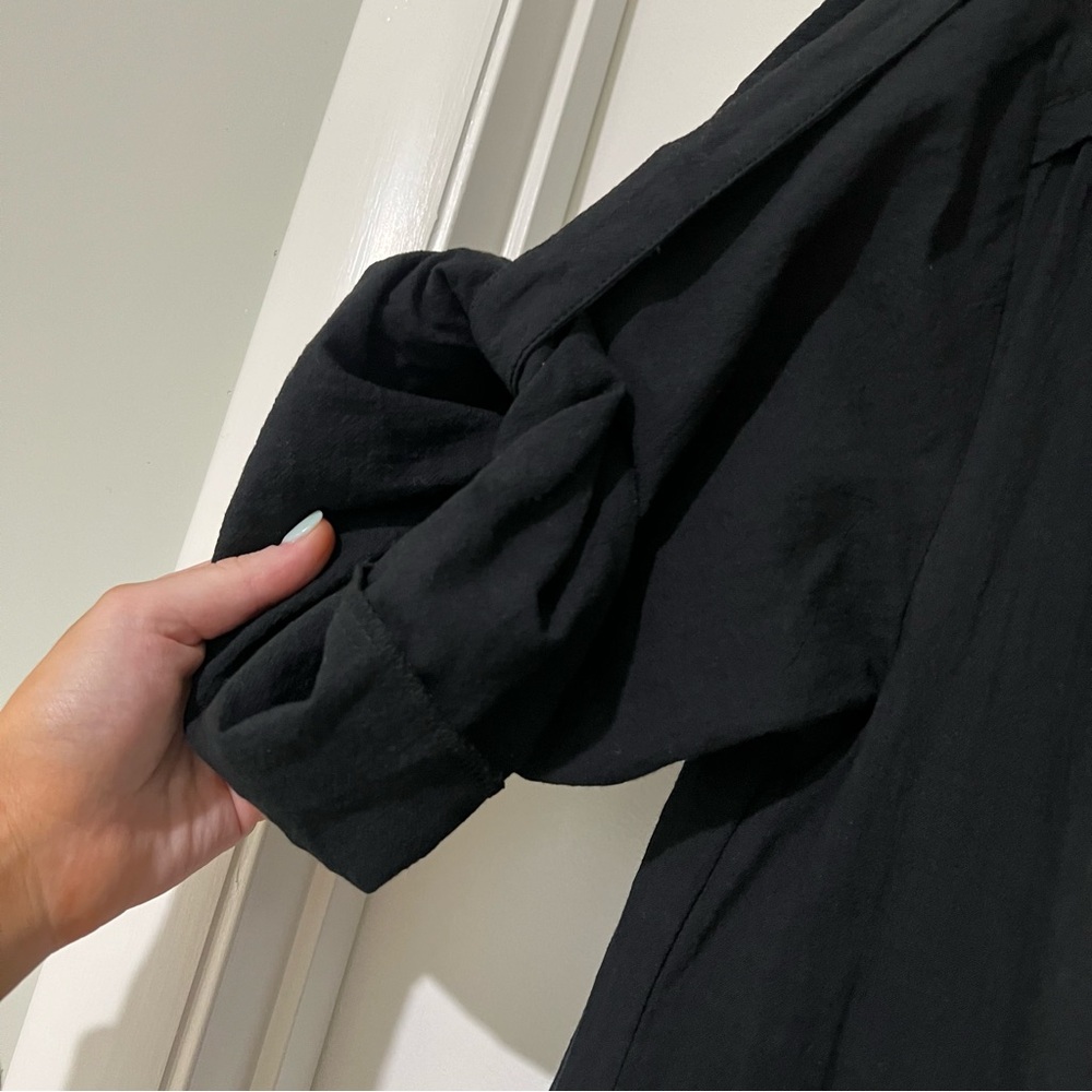 Black Mini Shirt Dress - Picture 5 of 9